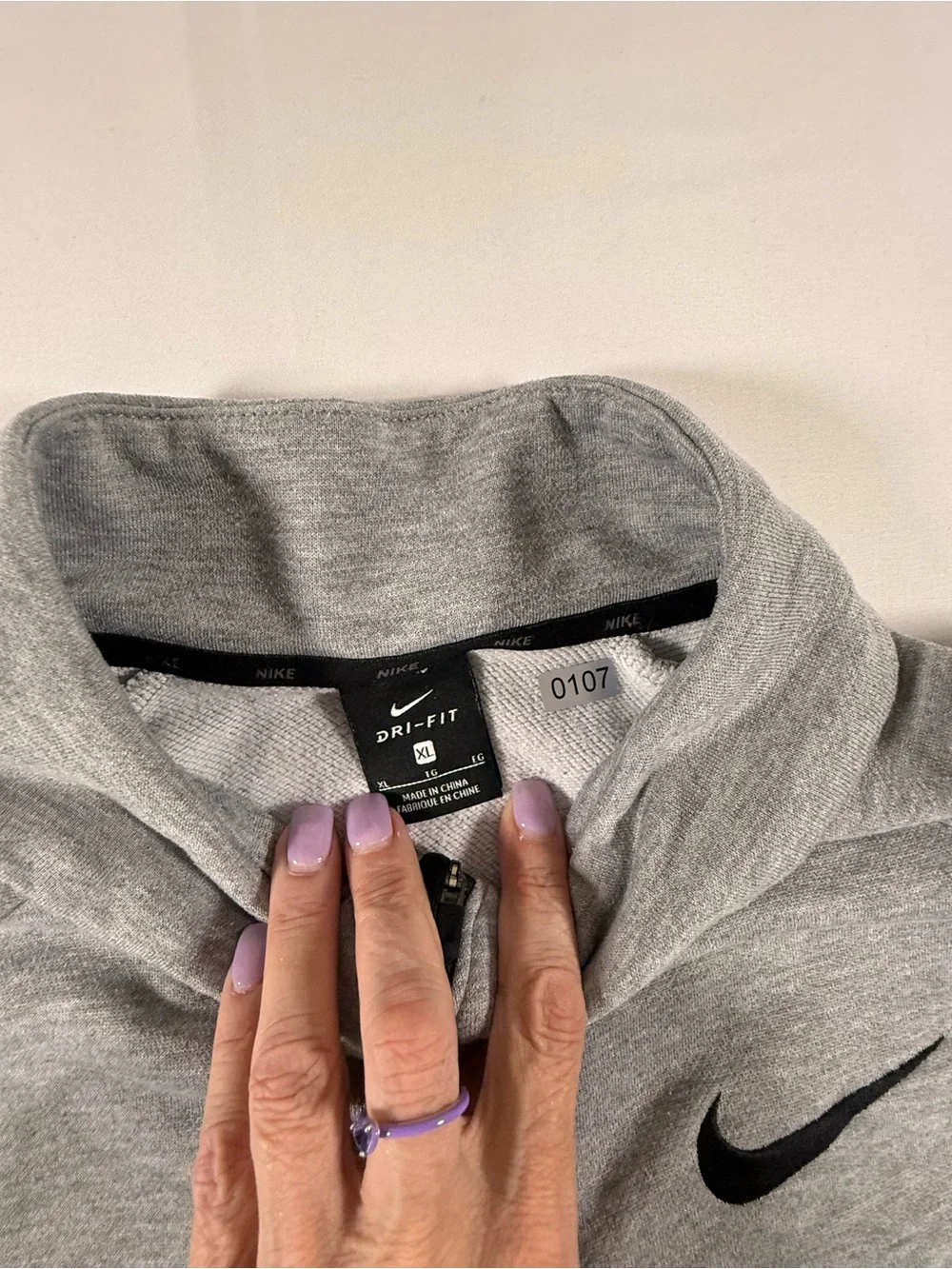 Nike Men’s Grey Half-Zip Performance Pullover Jacket